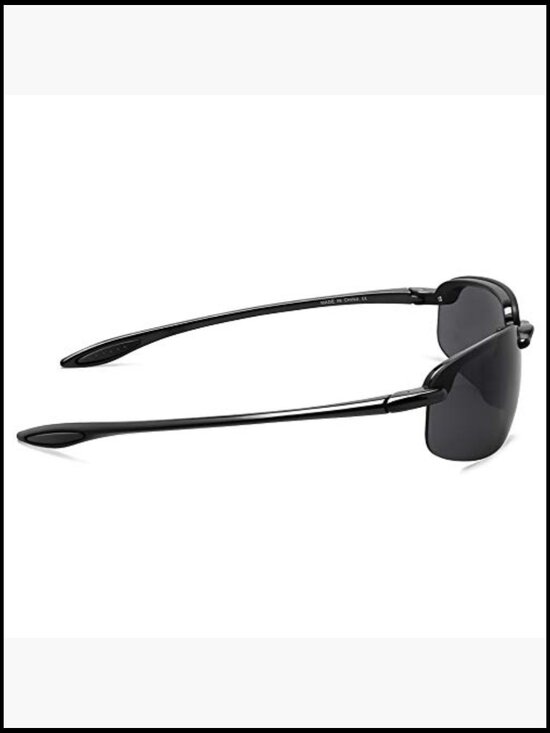 TR90 Rimless Frame Polarized Sports Sunglasses for Big Heads